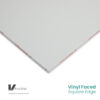 White Vinyl Faced Ceiling Tile 1200mm x 600mm | Square edge | 8 Tiles per Box | Vina-line