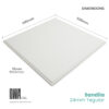 Sandila Tegular Ceiling Tiles 600mm x 600mm | Unperforated Plain | Fits 24mm Grid System | 10 Tiles per Box | OWA - Image 2