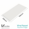 White Vinyl Faced Ceiling Tile 1200mm x 600mm | Square edge | 8 Tiles per Box | Vina-line - Image 2