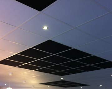 WHITE VINYL FACED Silver Foil Back Ceiling Tiles 600mm x 600mm Square Edge (Box Qty: 10)