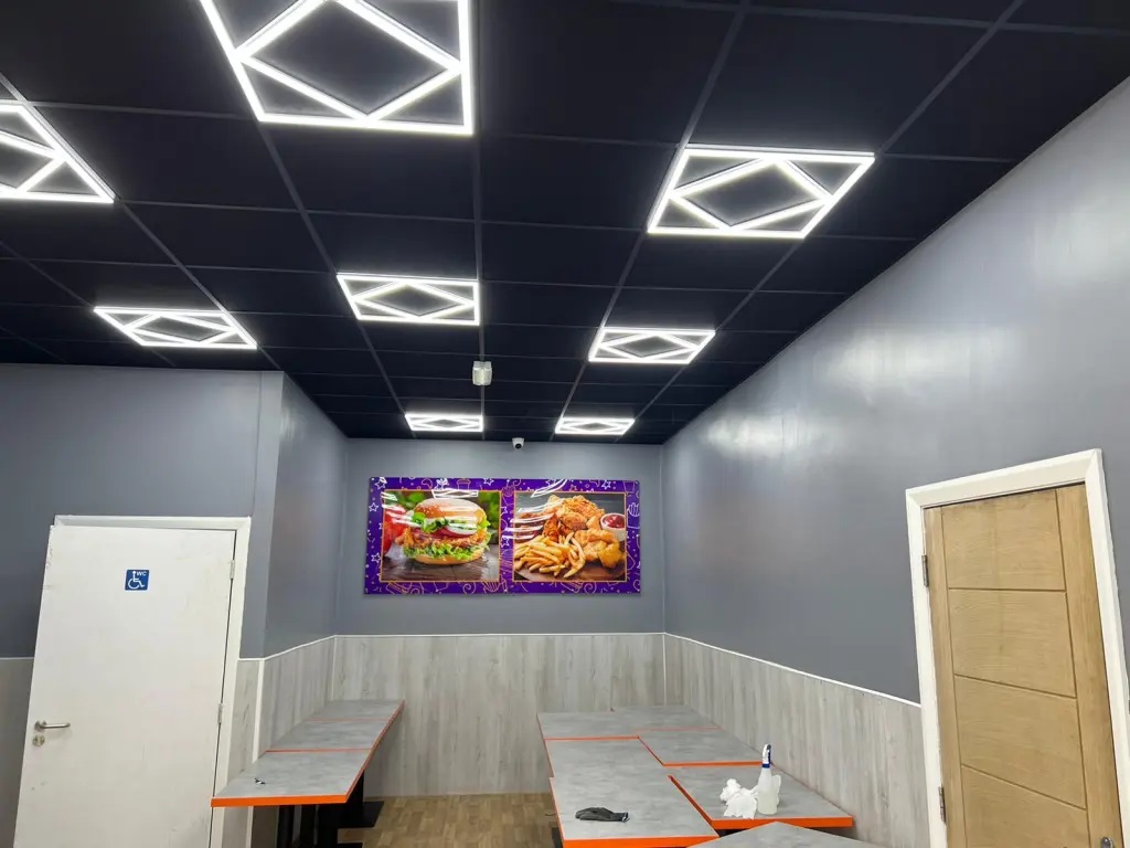 Black suspended ceiling tile EASYCLEAN - box of 10- Fits 600mm x 600mm grid