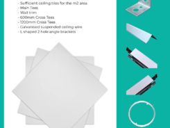 Complete ceiling kit includes