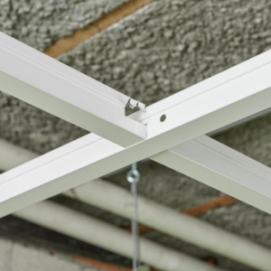 White Non-Corrosive Suspended Ceiling Grid – 24mm – Complete Grid Kit – Per 1 Square Metre